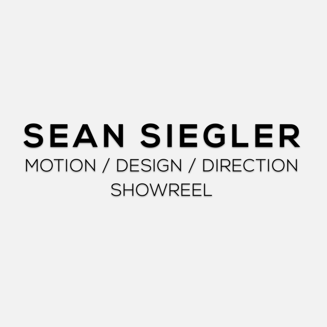 Motion Graphics Reel Sean Siegler